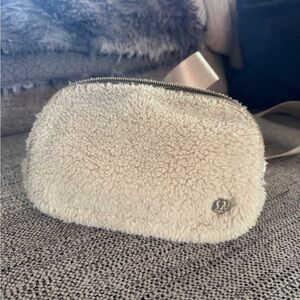 lululemon athletica Cream Sherpa Crossbody Pouch